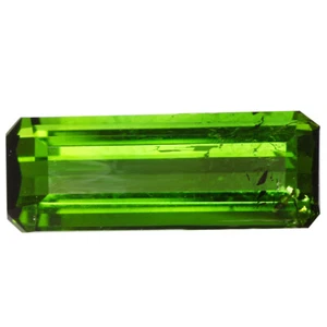 Feria Octagan de 2,58 quilates 12,9 x 4,9 mm 100 % natural verde Mozambique turmalina verde - Imagen 1 de 5