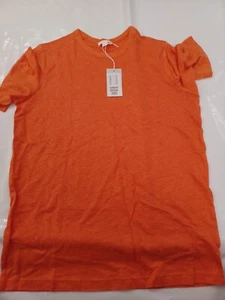 COS Ladies T Shirt. Orange.  Long Line. Short Sleeve. Size Small - Picture 1 of 6