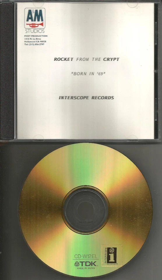 ROCKET FROM THE CRYPT Born in 69 ULTRA RARE GOLD TST PRESS PROMO DJ CD Single - Image 1 of 1