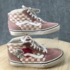 Vans Shoes Womens 6 Skateboard High Top Sneakers Pink Checked  Rose Lace Up