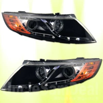 X-BRIGHT HALO LLANTA R8 LED RAYA TRANSPARENTE PROYECTOR FAROS NEGRO PARA KIA OPTIMA Foto 1 de 3