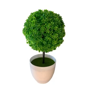 Fake Potted Plant, 9-inch Faux House Plant Perfect Plant Decor Tall Boxwood Tree - Picture 1 of 5