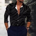 Comfortable Mens Tops Mens Shirts Fitness Hawaiian Long Sleeve Polyester