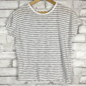 MADEWELL NWT Women's Eyelet White Dolman-Sleeve Crewneck Slub Tee XS NP891 - Picture 1 of 6