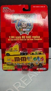 1:144 #36 ERNIE IRVAN M&M'S RACING CHAMPIONS TRANSPORTER HAULER WITH CAR 1998 - Picture 1 of 6