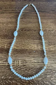 Vintage 1928 Brand Faux Pearl Necklace Gold Tone Beads And Clasp 15” - Picture 1 of 5