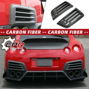 Parachoques trasero estilo CS para Nissan R35 GTR 08-11 conductos de aire de ventilación fibra de carbono 2 un. - Imagen 1 de 12