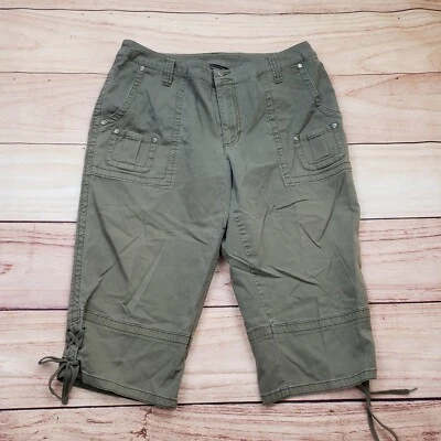 VeneziaPants Mujer 14 Verde Capri Informal Medio Recortado Damas Y2K 00s 33x16 Foto 1 de 4