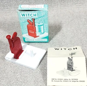 WITCH Automatic NEEDLE THREADER Vintage Sewing Tool "New" in Box w/ Instructions - Picture 1 of 6