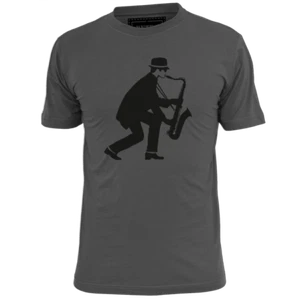 Mens Sax Player 2 Tone Ska T Shirt Specials Madness Hall Rude Boy - Picture 1 of 2