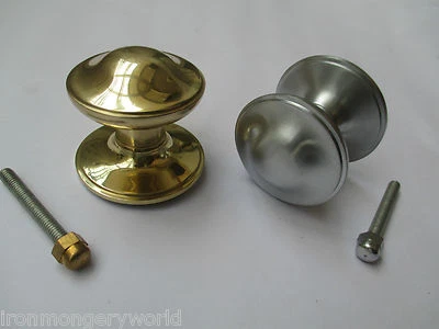 ROUND VICTORIAN traditional center door knob pull handle on rose center knob - Image 1 of 4