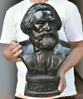 19,2" Alte China Kupfer Ökonom Philosoph Groß Mann Karl Marx Büste Statue