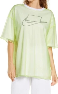 Nike Sportswear Blank NSW Tulle Layer Top T-Shirt DD4529-738 Womens Size Medium - Imagen 1 de 8
