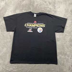 Pittsburgh Steelers Shirt Extra Extra Large Black Teamwear 2010 AFC Champions - Picture 1 of 9
