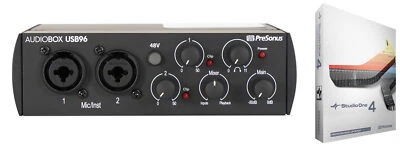 PRESONUS AUDIOBOX 96 2x2 Bus-powered Recording Interface+Upgrade to Pro 4.0 - Image 1 of 4