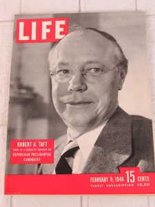 Life Magazine February 9, 1948 Robert A. Taft - Picture 1 of 7