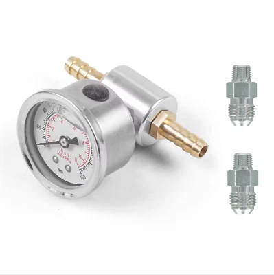 Inline Fuel Pressure Gauge Adaptor Kit With 9mm Hose & AN6 Connections Universal - Image 1 of 4