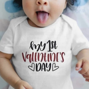 NB-24 M Size Valentine Love Baby Boy Girl Bodysuit Shirt Baby Shower Kids Shirt - Picture 1 of 1