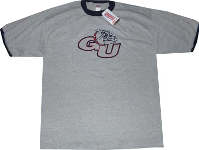 Gonzaga Bulldogs Gray Ringer Shirt by Soffe Mens New tags - Image 1 of 4