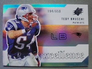 TEDY BRUSCHI 2006 SPX SPXCELLENCE HOLO #'d /650!🔥PATRIOTS HOF