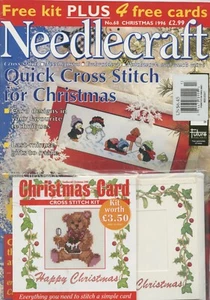 Needlecraft Magazine #68 Christmas 1996 w/ Cross Stitch Cards Samplers Bookmark+ - Picture 1 of 11