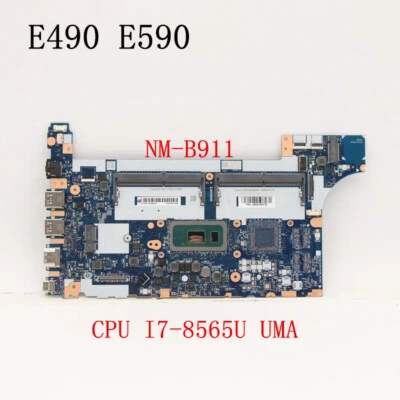 NM-B911 For Lenovo ThinkPad E490 E590 Motherboard I7-8565 FRU 5B20V80732 02DL777 - Image 1 of 3