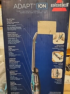 BISSELL 2286 Adapt Ion Pet 10.8V Litio Ion 2 en 1 Inalámbrico Stick Aspiradora - Verde azulado Foto 1 de 4