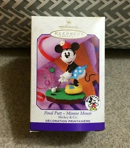 Hallmark Keepsake Ornament Minnie Mouse Final Putt Golf Ornament Golfer 1999 - Picture 1 of 2