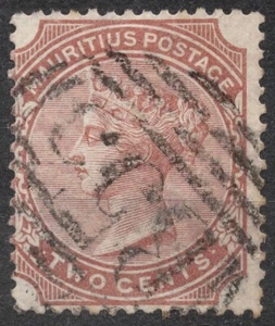 SG92 Sn: #59 1880 2 centavos MAURICIO Reina Victoria números 1879-80, usado - Imagen 1 de 2