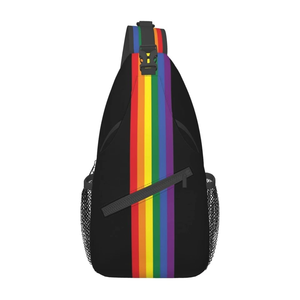 Retro Arco Iris LGBT Orgullo Bolso Bandolera Lgbt Bandolera Pecho... Foto 1 de 4