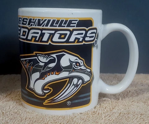 Nashville Predators Ceramic Mug Cup 3.5" NHL Hockey Rules Wraparound Graphic Cover