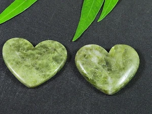 31-32MM Vessonite?Heart 2 Pcs Healing Heart Cabochon loose Gemstone 86Cts. v958 - Picture 1 of 9