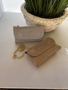 Fashion Crystal Rhinestone Evening Wedding Bridal Purse Bag Bling Pouch - Picture 1 of 3