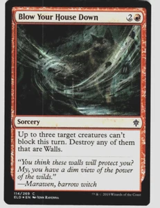 MTG Throne of Eldraine Blow Your House Down Foil 114/269 - Picture 1 of 1