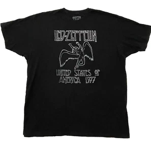 Led Zeppelin Rock Band Tee 1977 Men's Black 2XLRock Band - Picture 1 of 3
