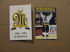 CHL Memphis Riverkings Vintage Defunct 1993-1994 & 1999-2000 Pocket Schedules
