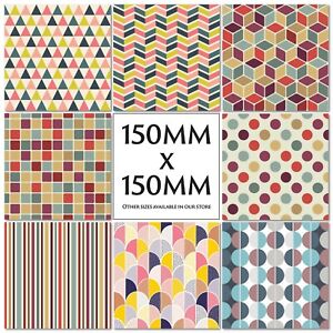 Retro Pattern Tile Stickers Decals Kitchen Transfers 150mm or 100mm M41