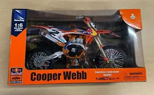 Bicicleta modelo de juguete Newray Cooper Webb FACTORY KTM 450 1:6 Die-Cast Motocross MX - Imagen 1 de 6