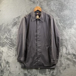 Pretty Green Herren Jacke Mac Car Mantel versteckte Knöpfe Paisley gefüttert grau mittel - Bild 1 von 15