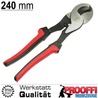 Kraft Kabelschere Kabelschneider Ø 25mm Kabelzange Draht Schere Schneider 240mm - Bild 1 von 3