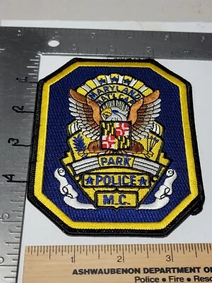LE9b7 полицейская нашивка Мэриленд национальный Капитолийский парк синий фон  - Изображение 1 из 2