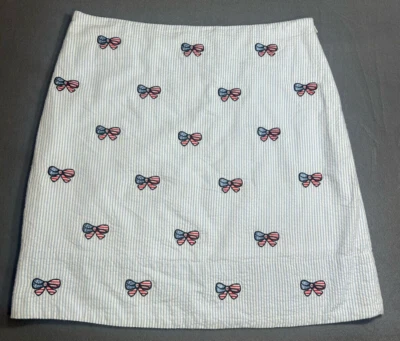 Minifalda para mujer Náufrago Nantucket banderas talla 10 algodón bordada Foto 1 de 4