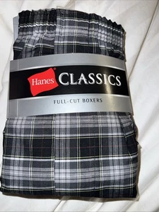2 Hanes Full Cut Classics 2003 Boxers a Cuadros Vintage Hombre’s XL Descatalogado - Imagen 1 de 3