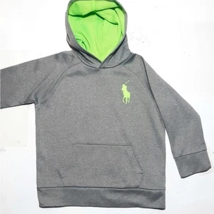 Polo Ralph Lauren Gray and Green Sweatshirt Hoodie Big Logo 6 - Picture 1 of 5