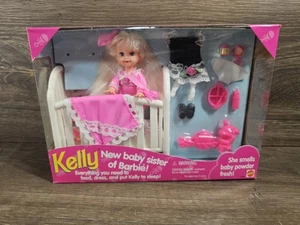 Bedtime Kelly New Baby Sister of Barbie Doll Set 1994 Mattel 12489 NIB - Picture 1 of 9