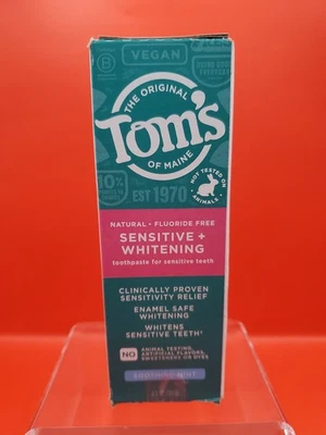 Tom's of Maine Sensitive + Whitening Fluoride-Free Toothpaste Soothing Mint 4oz - Image 1 of 4