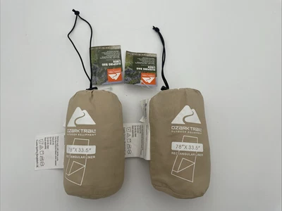 2 pack- Ozark Trail Rectangular Liner Sheet BEIGE Camping Sleeping Bag 78x33.5"  - Image 1 of 4