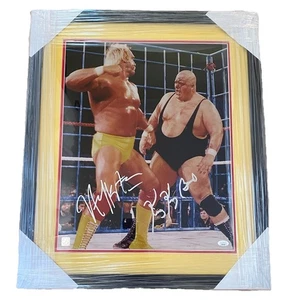 Hulk Hogan & King Kong Bundy Framed Signed Autographed 16x20 Photo JSA - Picture 1 of 3