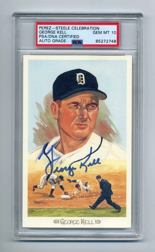 GEORGE KELL SUPERB GEM MINT 10 PSA/DNA   SIGNED  PEREZ STEELE CELEBRATION CARD - Image 1 of 1