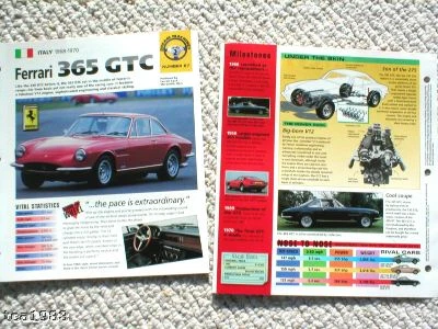 FOLLETOS FERRARI AÑOS 60 / PRUEBAS EN CARRETERA IMP Colección: 250,275,365,GT,GTB, Foto 1 de 4